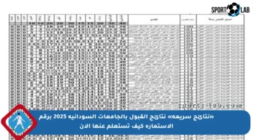 «نتائج سريعة» نتائج القبول بالجامعات السودانية 2025 برقم الاستمارة كيف تستعلم عنها الآن